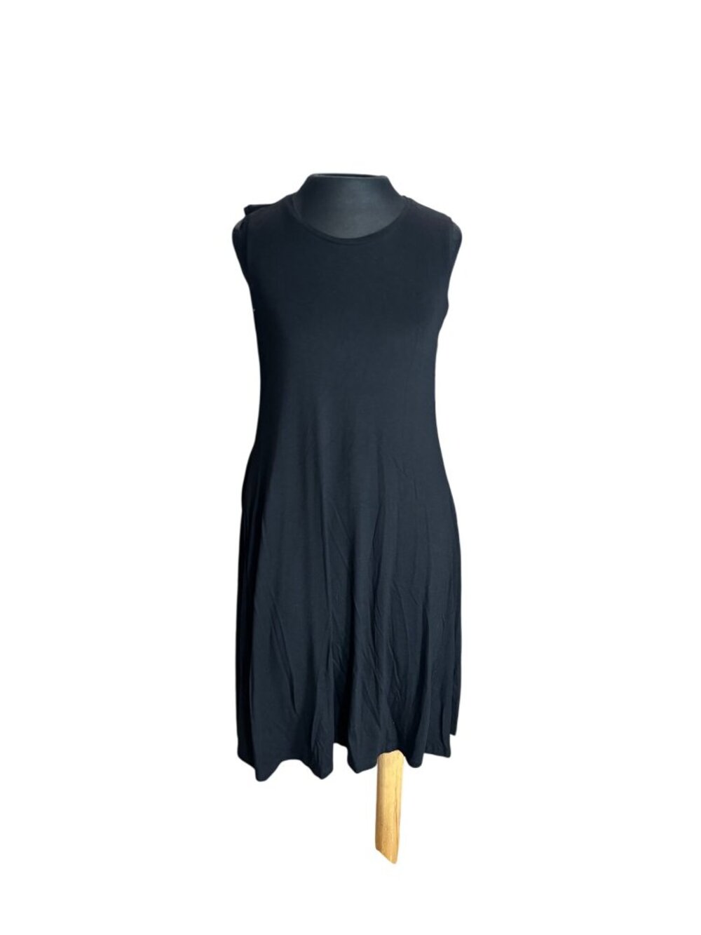 Style & Co Sleeveless Black Flowy Dress Medium A-Line Casual